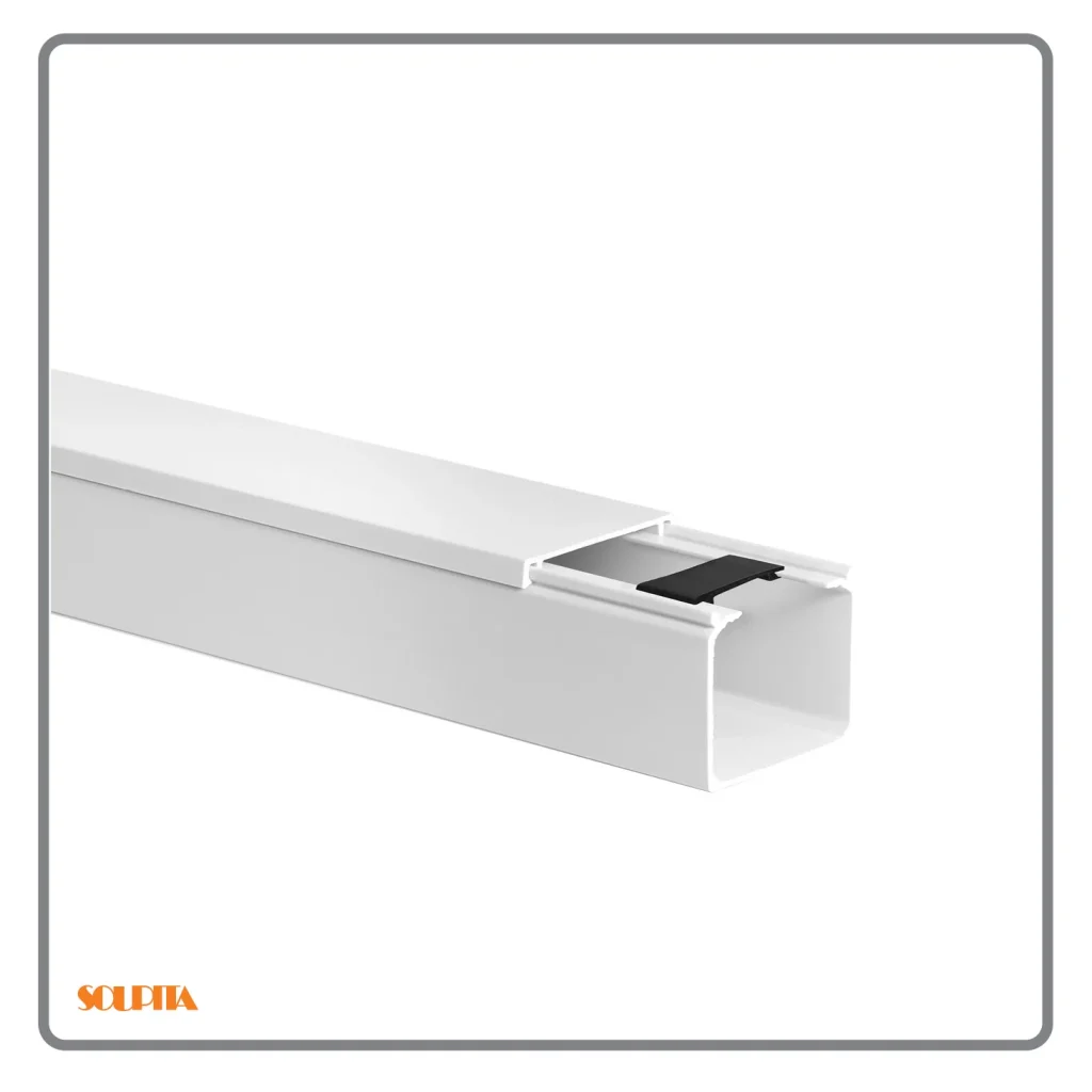 داکت 40*40  سوپیتا (بست دار) دارای بست نگهدارنده کابل
