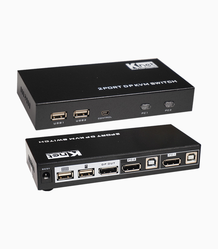 کی وی ام سوییچ 2 پورت DisplayPort کی نت K-D622