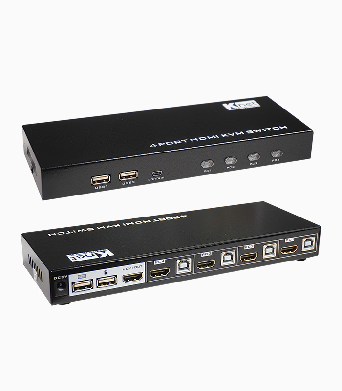 کی وی ام سوئیچ 4 پورت HDMI کی نت K-H624