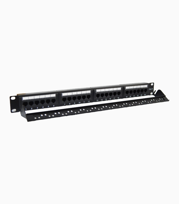 پچ پنل 24 پورت UTP Cat6 وی نت V-LP10