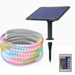 ریسه ی شلنگی 20 متری خورشیدی RGB افکت دار